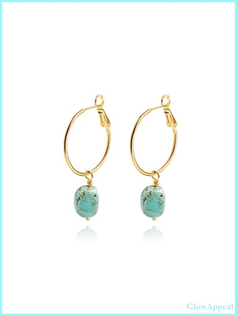 Gold Plated Huggie Hoop Earrings Pearl Drop Dangle Handmade Karma Circle